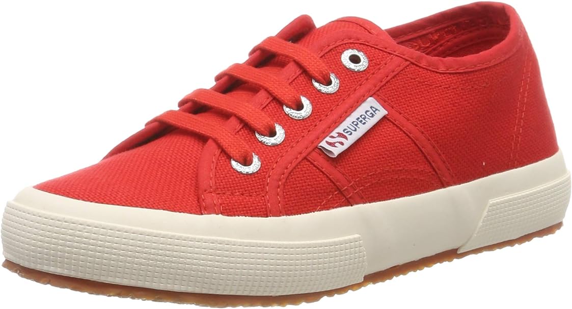 Superga 2750 efglu scarpe sneakers basse rosse unisex in tela S003J70 Via Veneto Store Prive