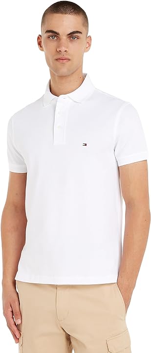 Polo bianca tommy hilfiger discount