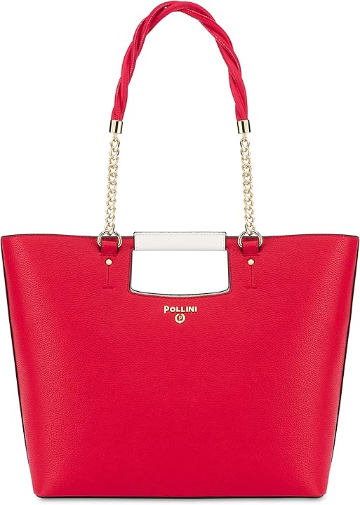 Pollini tote bag milos borsa a mano per donna in ecopelle rossa Via Veneto Store Prive