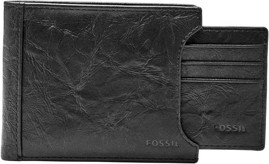 Fossil portafoglio da uomo neel bifold in pelle nera 11 43 cm l x 1 9 cm l x 8 89 cm ML3888001 Via Veneto Store Prive